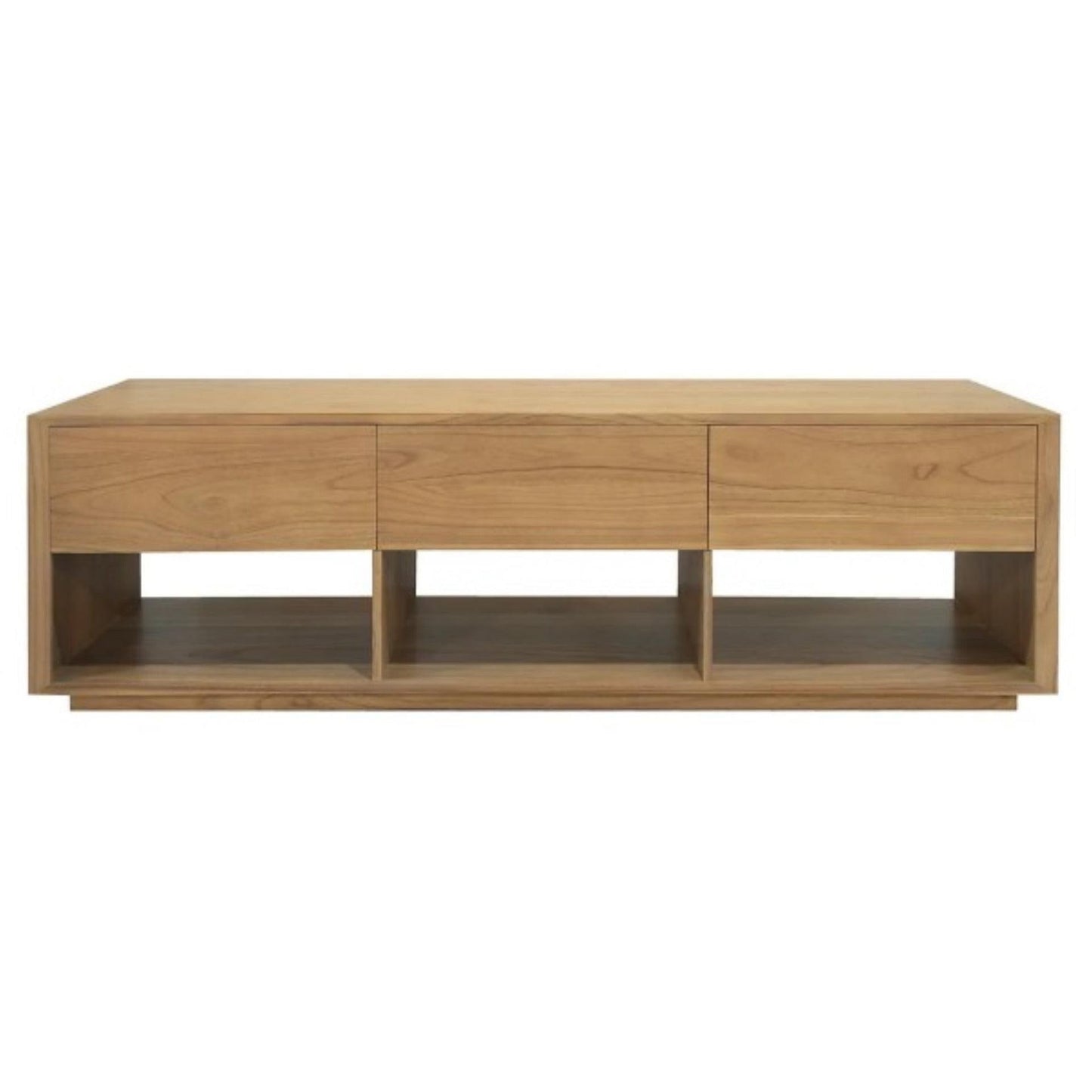 CARDEW SOLID WHITE CEDAR TIMBER 3 DRAWERS 180CM TV UNIT IN NATURAL - MyChocolateWood