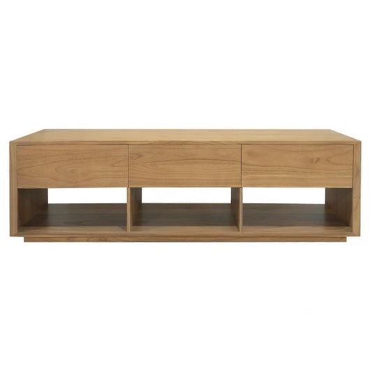 CARDEW SOLID WHITE CEDAR TIMBER 3 DRAWERS 180CM TV UNIT IN NATURAL - MyChocolateWood