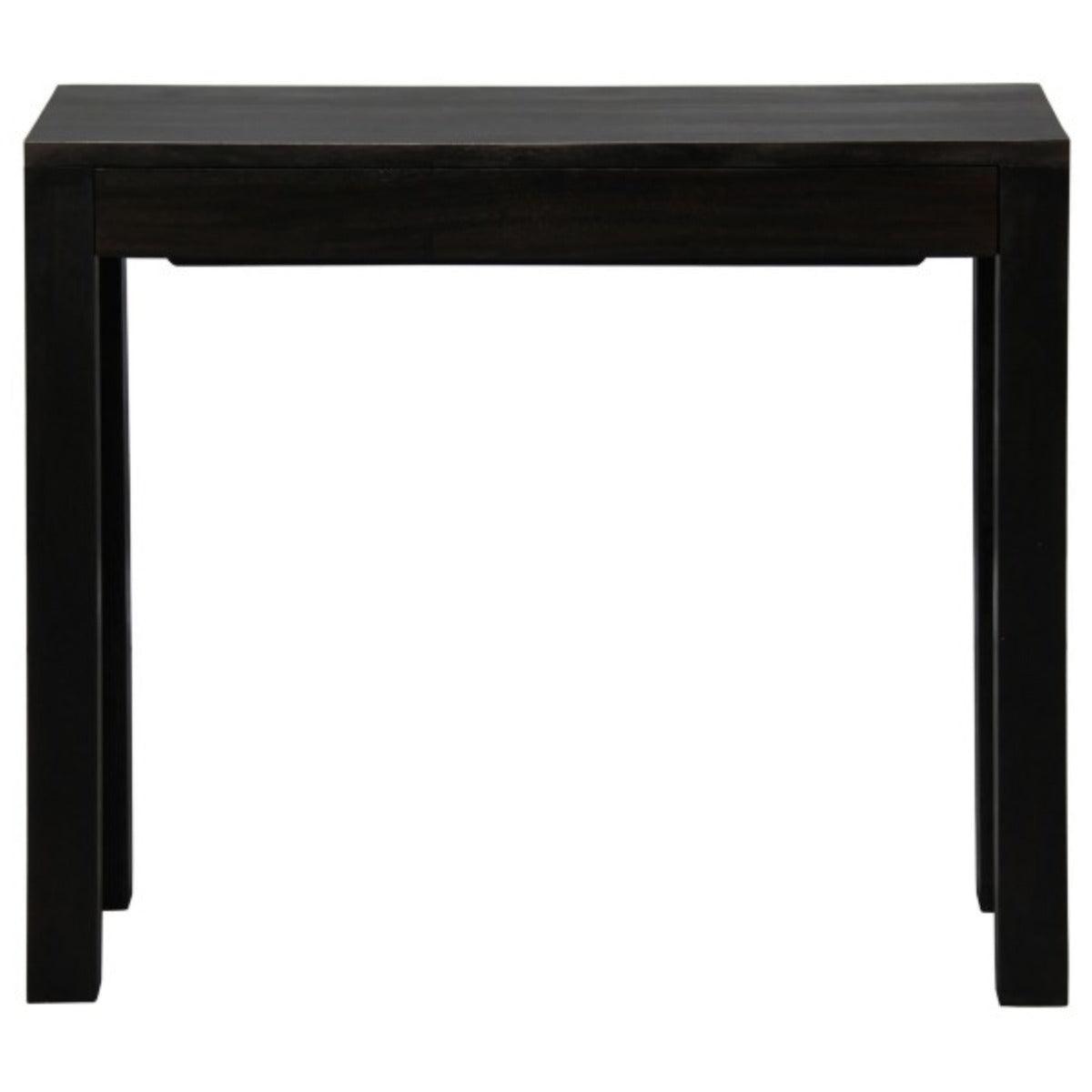 TANAKA SOLID MAHOGANY TIMBER CONSOLE TABLE/HALL TABLE WITH 1 HIDDEN DRAWER 90CM IN CHOCOLATE - MyChocolateWood