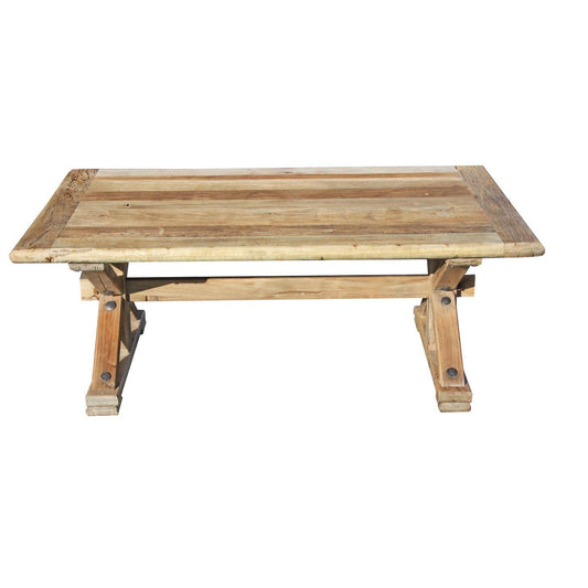 BORDEAUX COFFEE TABLE IN RECLAIMED ELM 120CM - MyChocolateWood