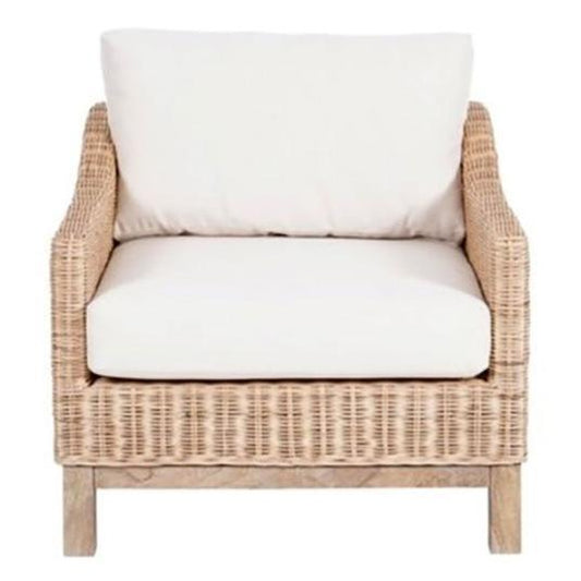 KOREEN 1 SEATER HAMPTONS RATTAN ARMCHAIR - MyChocolateWood