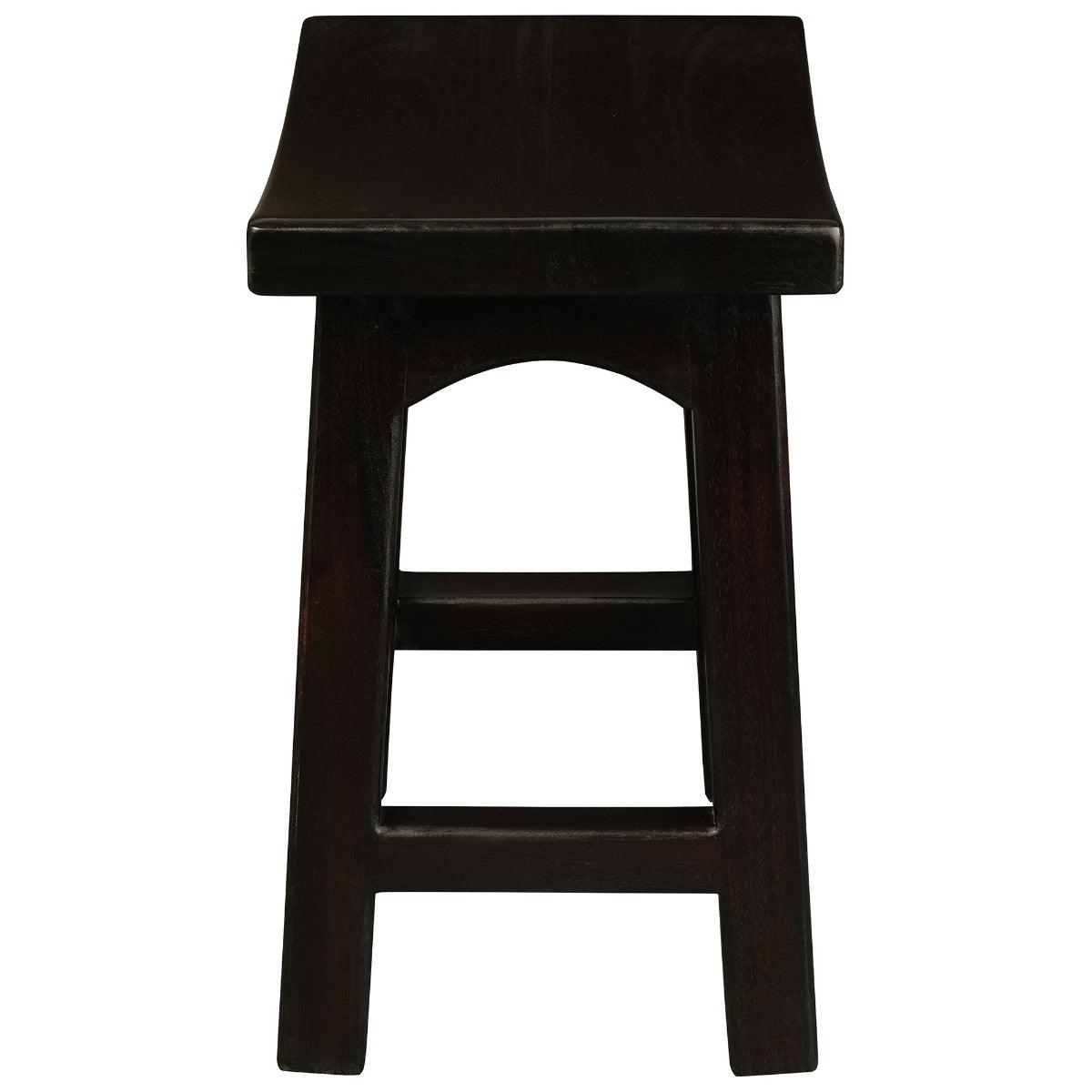 LORIAN SOLID MAHOGANY TIMBER KITCHEN/BAR STOOL 48CM HIGH - CHOCOLATE - MyChocolateWood