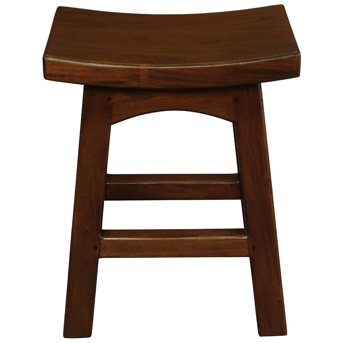LORIAN SOLID MAHOGANY TIMBER KITCHEN/BAR STOOL 48CM HIGH - MAHOGANY - MyChocolateWood