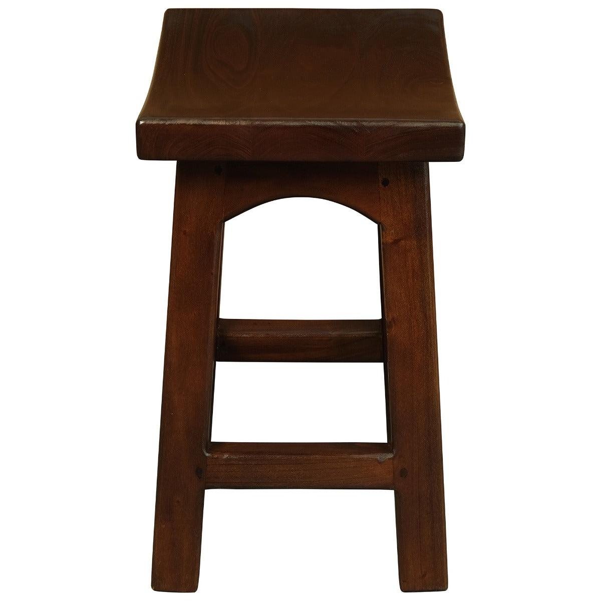 LORIAN SOLID MAHOGANY TIMBER KITCHEN/BAR STOOL 48CM HIGH - MAHOGANY - MyChocolateWood