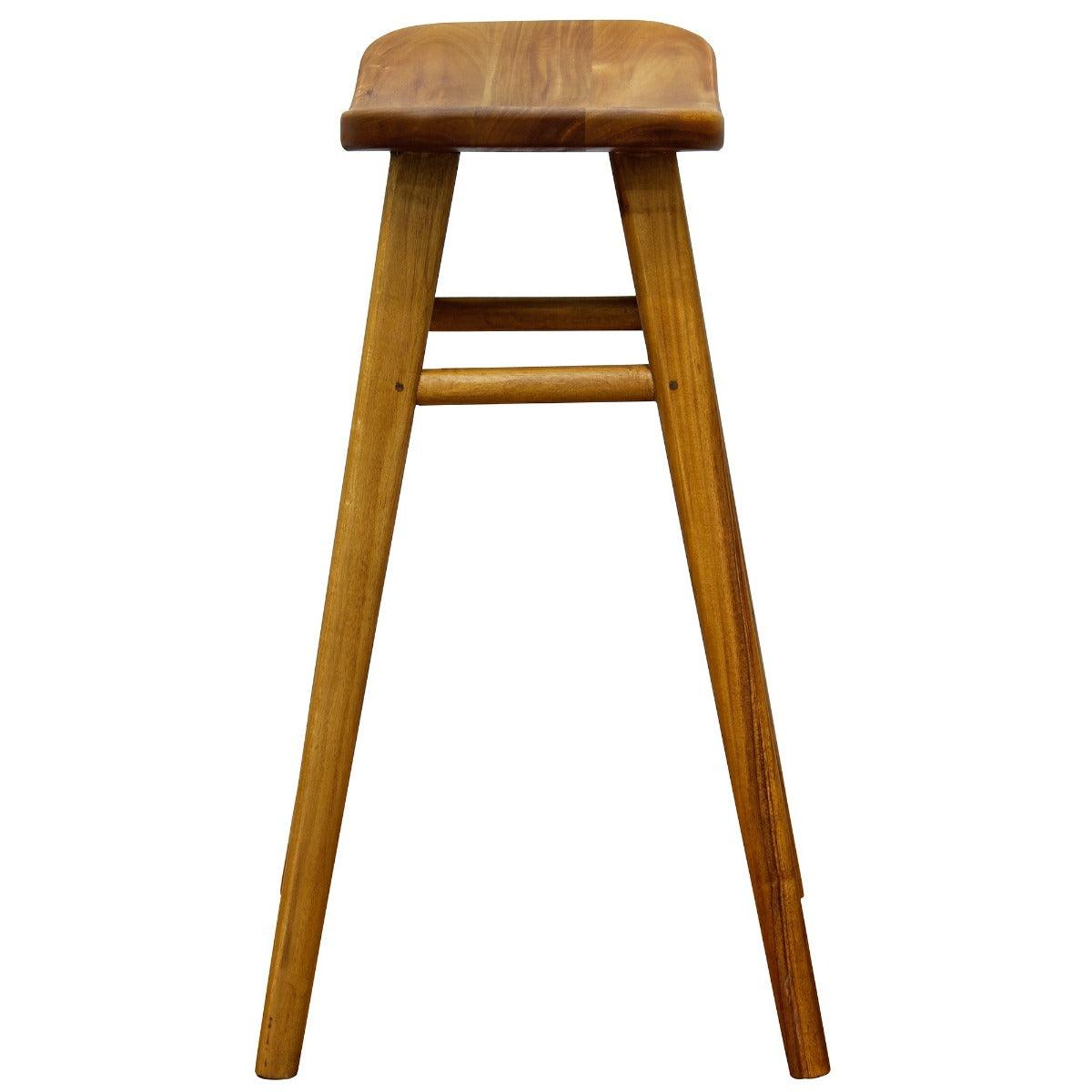 LUCAS SOLID MAHOGANY COUNTER STOOL CARAMEL - MyChocolateWood