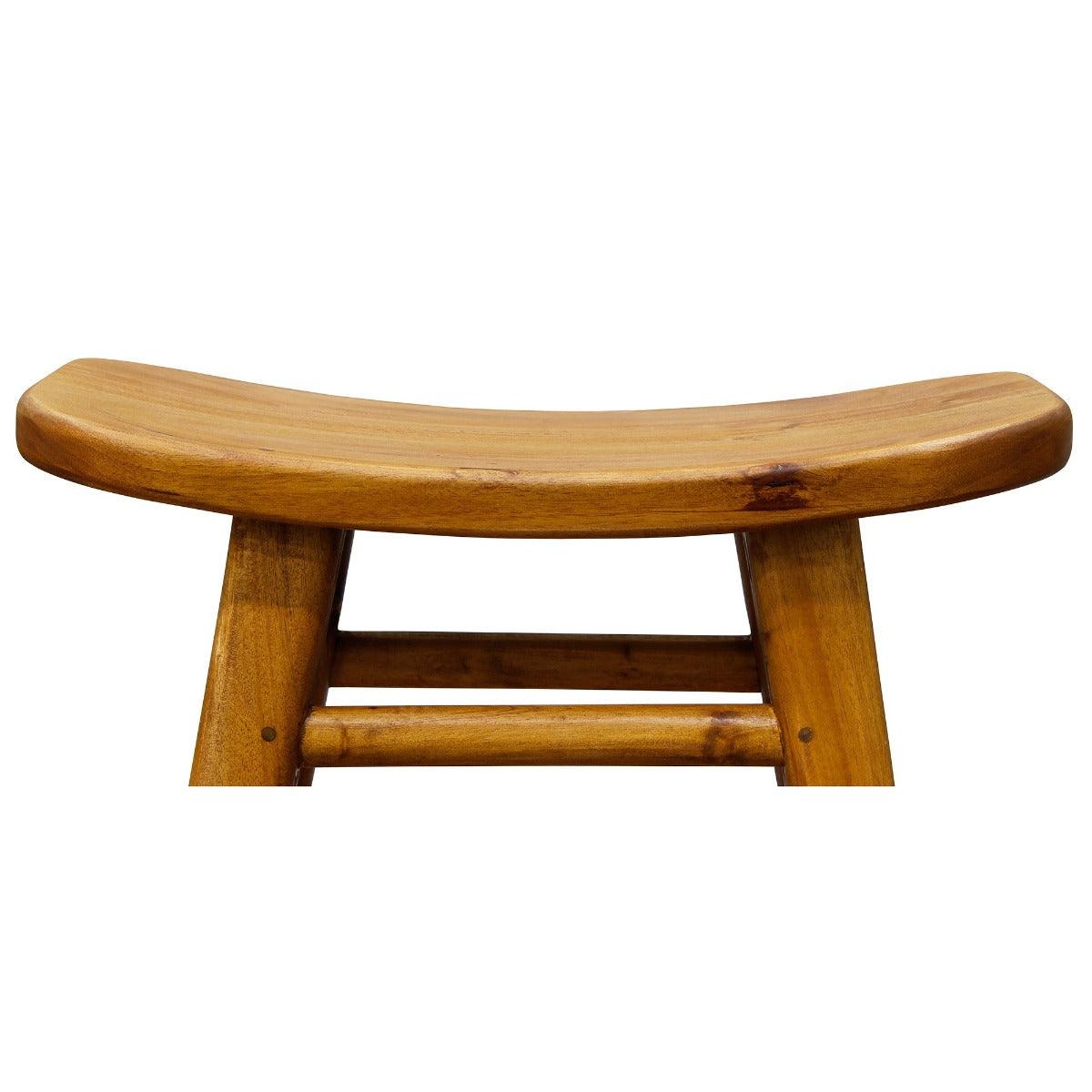 LUCAS SOLID MAHOGANY COUNTER STOOL CARAMEL - MyChocolateWood