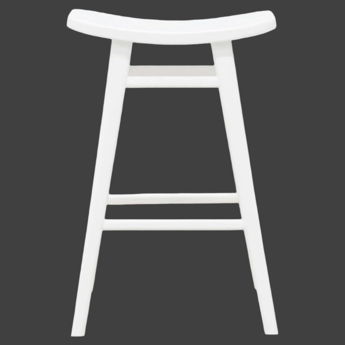 LUCAS SOLID MAHOGANY COUNTER STOOL WHITE