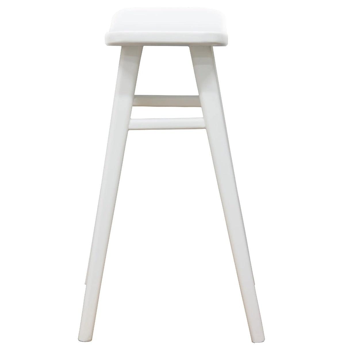 LUCAS SOLID MAHOGANY COUNTER STOOL WHITE - MyChocolateWood