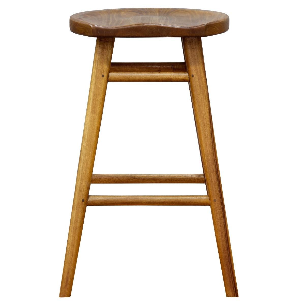 BERONA SOLID MAHOGANY COUNTER STOOL CARAMEL - MyChocolateWood