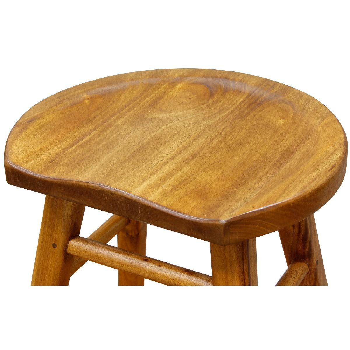 BERONA SOLID MAHOGANY COUNTER STOOL CARAMEL - MyChocolateWood