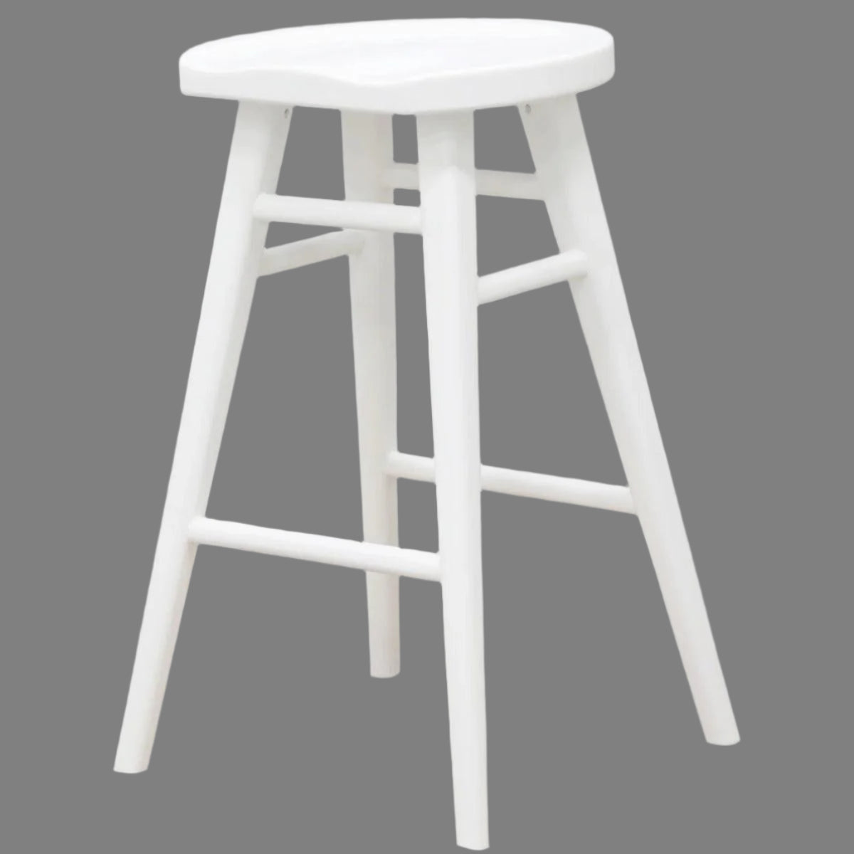BERONA SOLID MAHOGANY COUNTER STOOL WHITE - MyChocolateWood