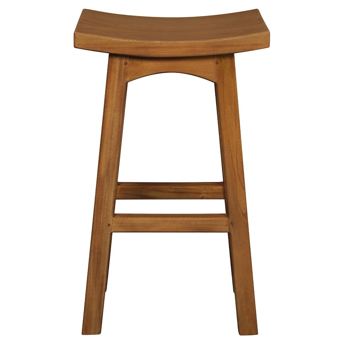 LORIAN SOLID MAHOGANY TIMBER KITCHEN/BAR STOOL 77CM HIGH - LIGHT PECAN - MyChocolateWood