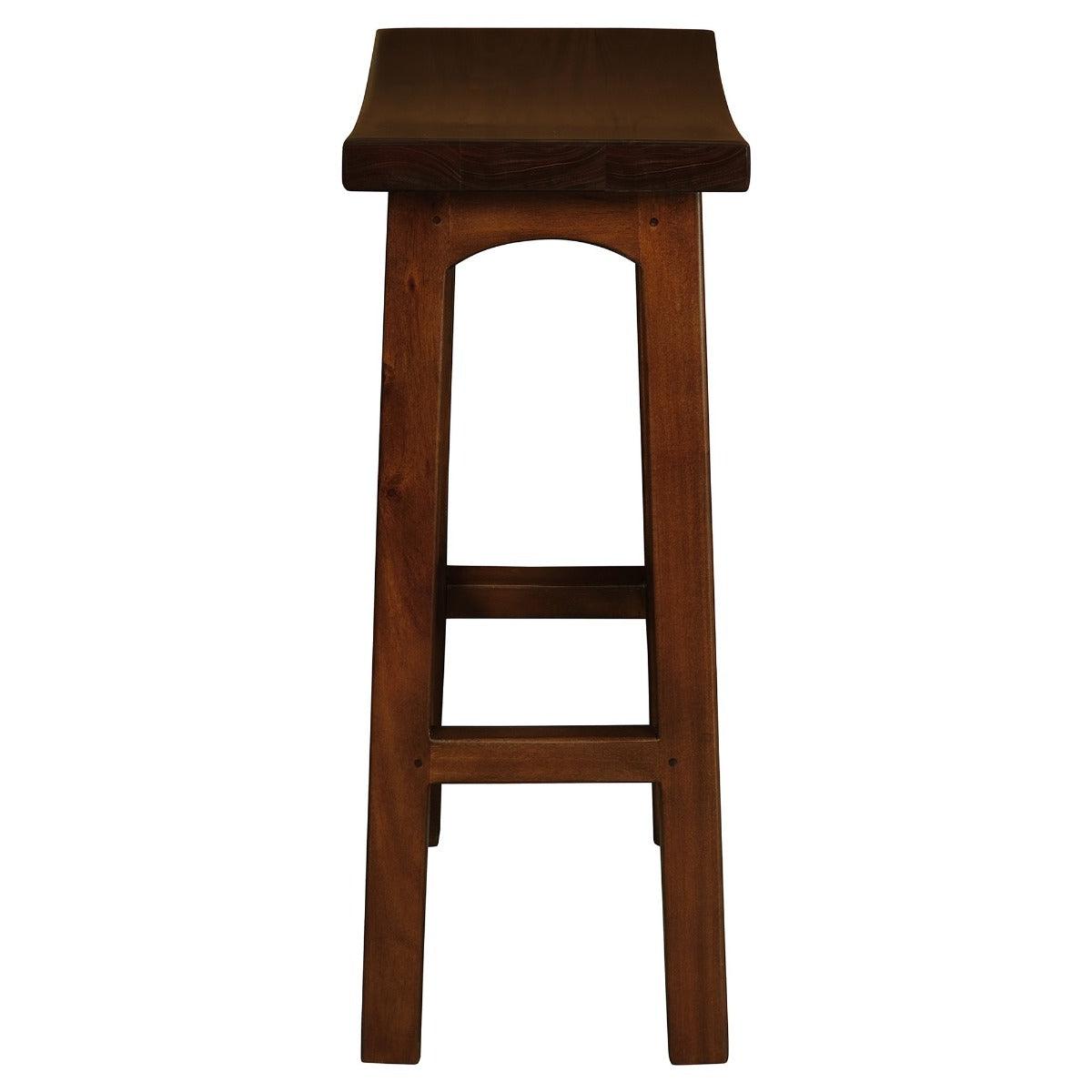 LORIAN SOLID MAHOGANY TIMBER KITCHEN/BAR STOOL 77CM HIGH - MAHOGANY - MyChocolateWood