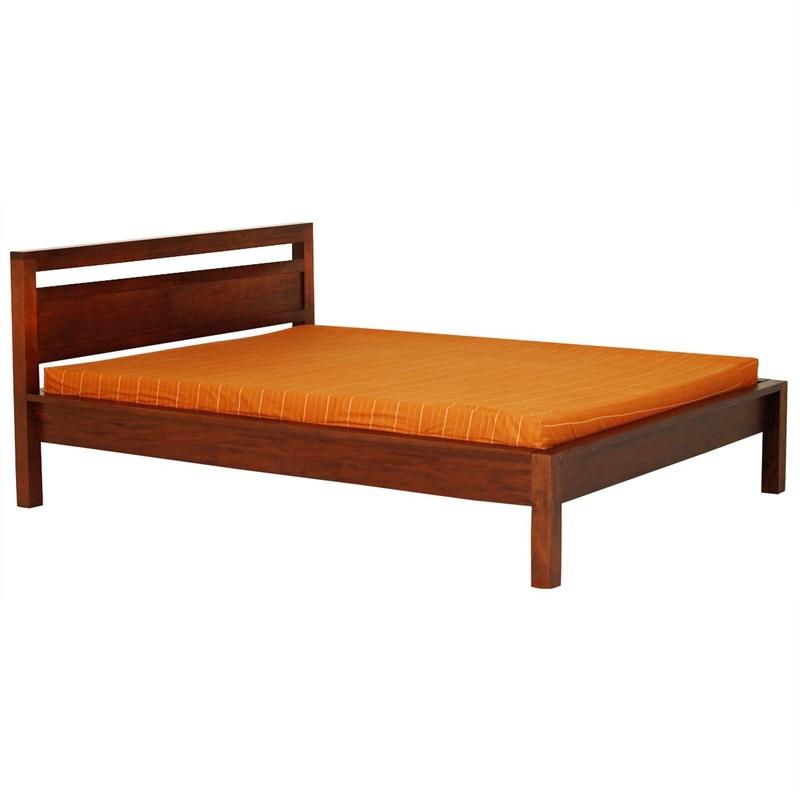 PARIS SOLID MAHOGANY TIMBER QUEEN SIZE BED - MAHOGANY COLOUR - MyChocolateWood