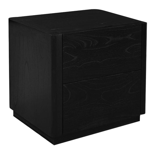 GATSBY WHITE CEDAR (MINDI WOOD) 2 DRAWER BEDSIDE TABLE BLACK - MyChocolateWood