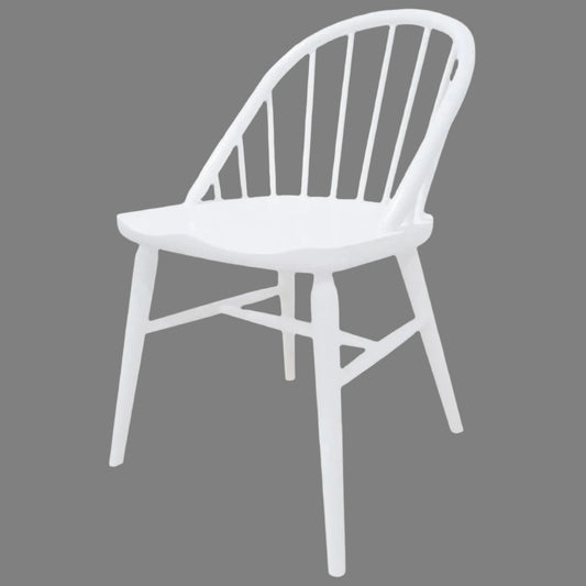 VERA SOLID OAK DINING CHAIRS IN WHITE SET OF 2 - MyChocolateWood