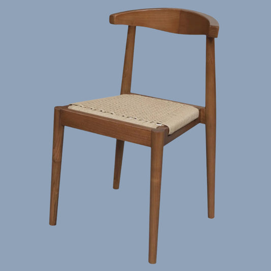 ARDEN SOLID OAK DINING CHAIR WITH WOVEN LOOM SEAT ALMOND - MyChocolateWood