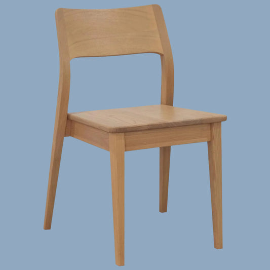 PROVIDENCE SOLID OAK DINING CHAIRS IN NATURAL SET OF 2 - MyChocolateWood