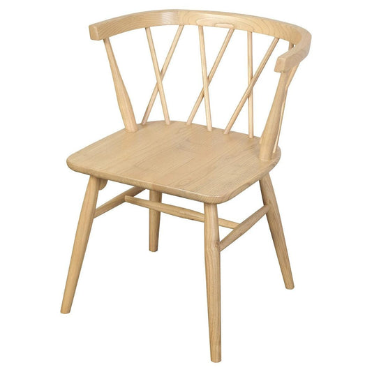 SIERRA SOLID OAK DINING CHAIRS IN NATURAL SET OF 2 - MyChocolateWood