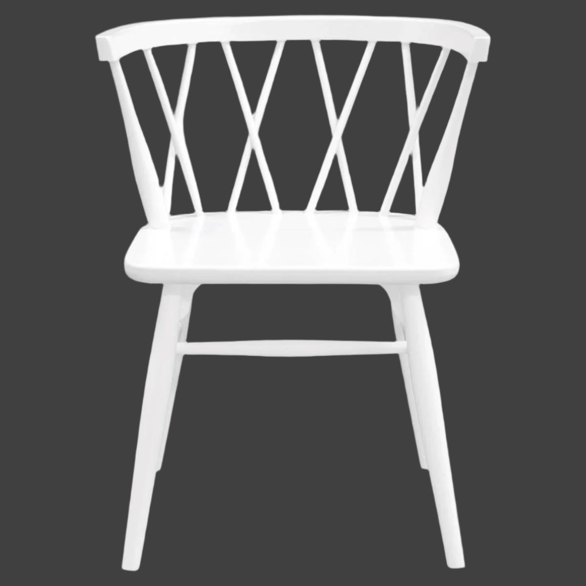 SIERRA SOLID OAK DINING CHAIRS IN WHITE SET OF 2