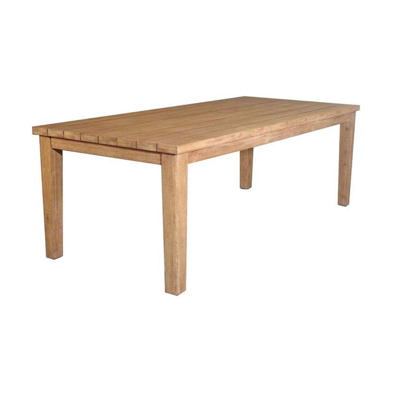 ALANYA OUTDOOR DINING TABLE RECTANGULAR SOLID EUCALYPTUS TIMBER - MyChocolateWood