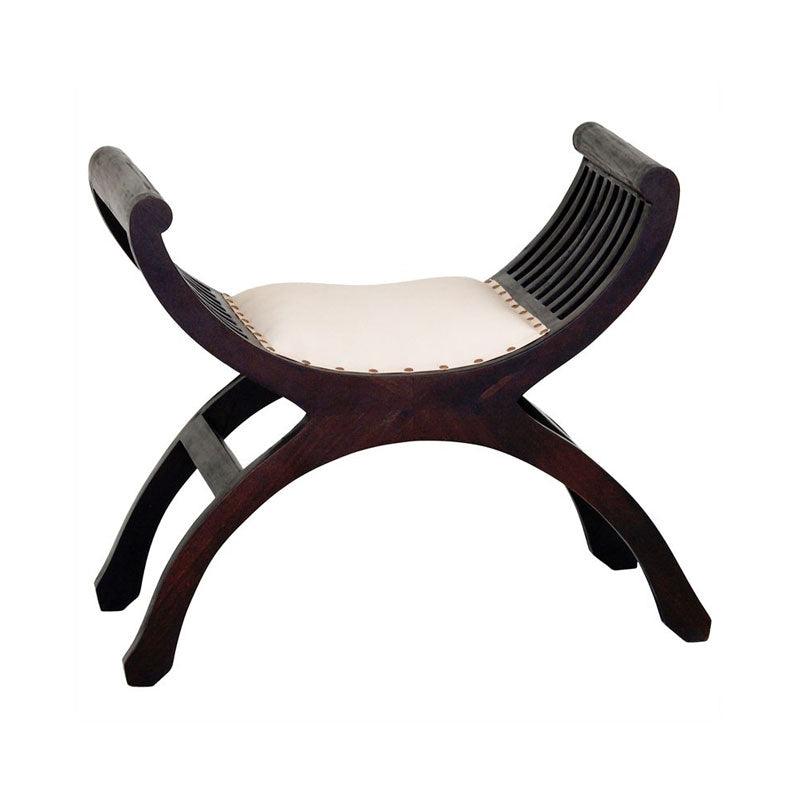 CHENGLEI OPIUM STYLE LEG SINGLE SEATER CUSHIONED BENCH IN CHOCOLATE - MyChocolateWood