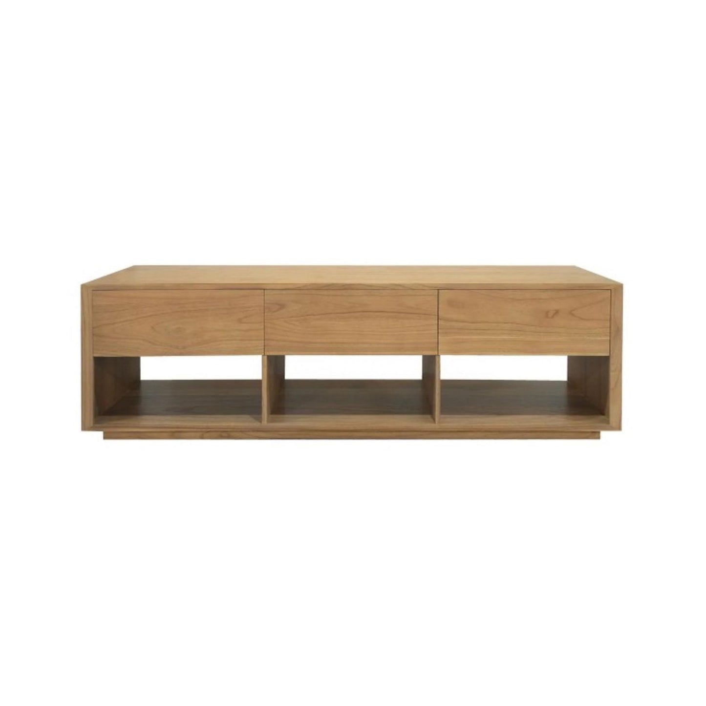 CARDEW SOLID WHITE CEDAR TIMBER 3 DRAWERS 180CM TV UNIT IN NATURAL - MyChocolateWood