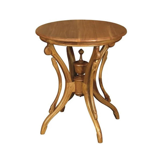 BORIS SOLID MAHOGNAY SIDE/WINE TABLE IN LIGHT PECAN - MyChocolateWood