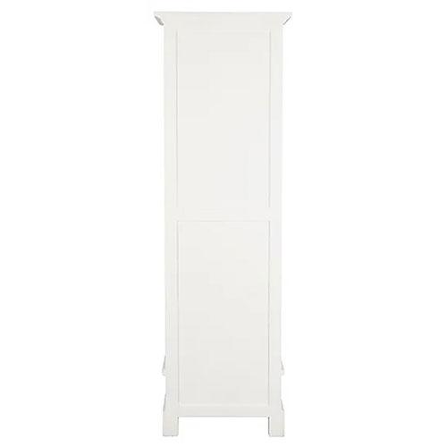 NARROW TASMANIA 1 DRAWER BOOKCASE IN SOLID WHITE FINISH - MyChocolateWood