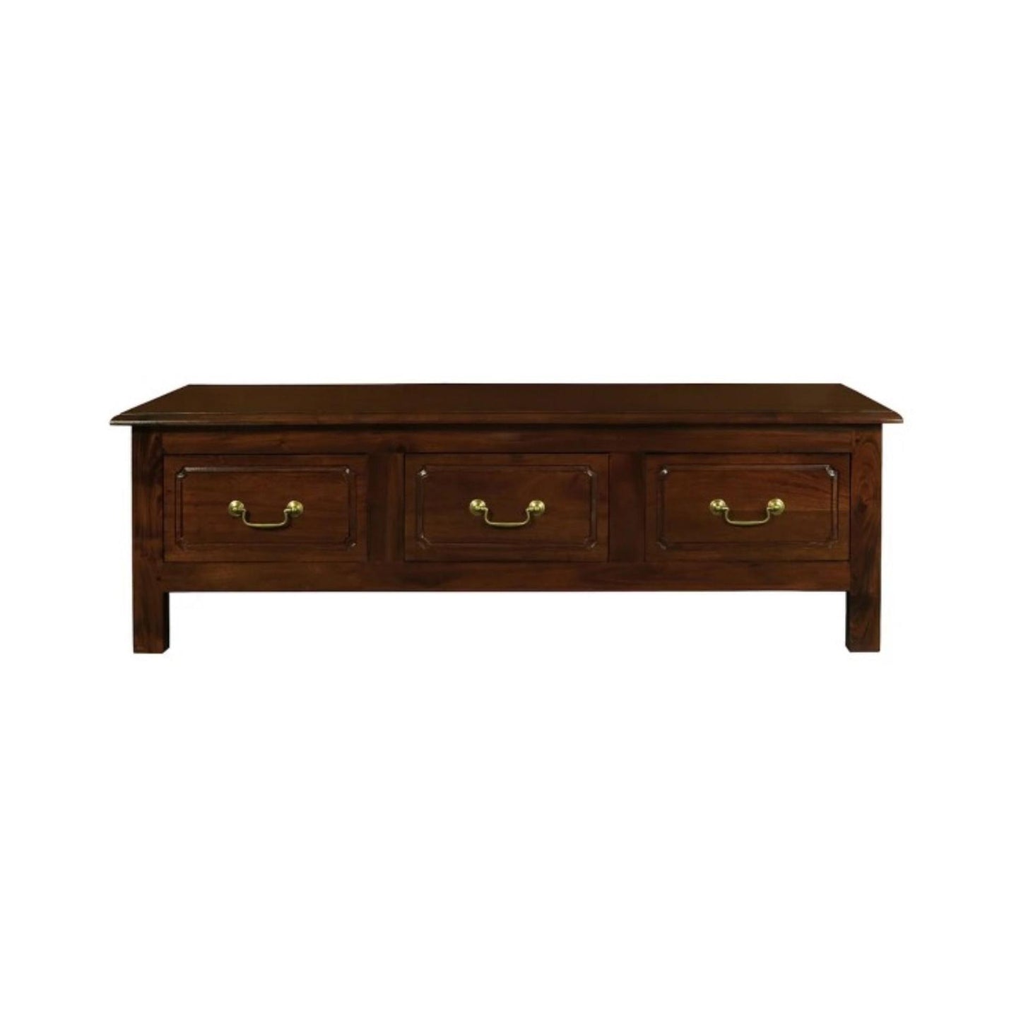 NERIN SOLID MAHOGANY 6 DRAWERS RECTANGULAR COFFEE TABLE IN MAHOGANY - MyChocolateWood