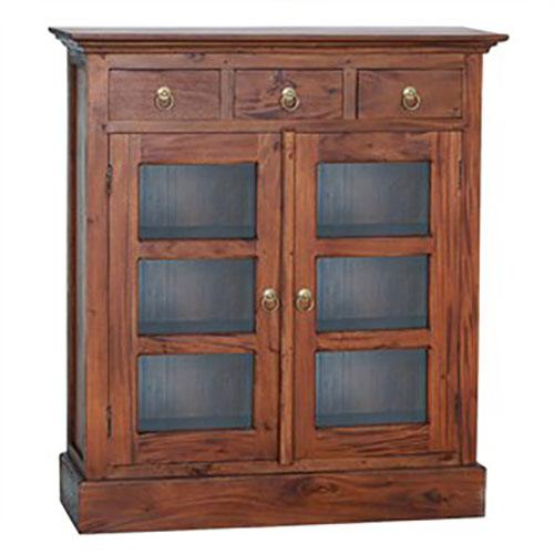 TASMANIA SOLID MAHOGANY BUFFET 2 DOORS & 3 DRAWERS IN LIGHT PECAN - MyChocolateWood