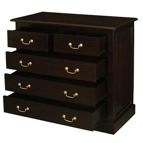 TASMANIA SOLID MAHOGANY 5 DRAWERS TALLBOY IN CHOCOLATE - MyChocolateWood