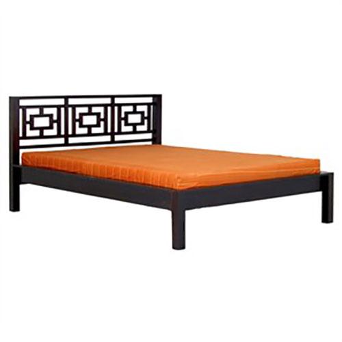HARUKU ORIENTAL SOLID MAHOGANY TIMBER QUEEN SIZE BED - CHOCOLATE - MyChocolateWood