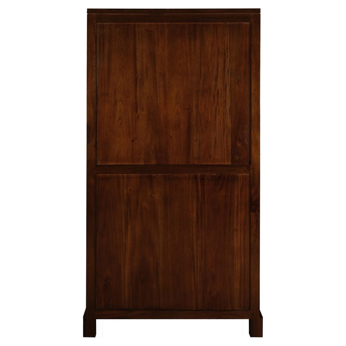 PARIS SOLID MAHOGANY TIMBER DISPLAY CABINET WITH 3 SHELVES - MAHOGANY - MyChocolateWood