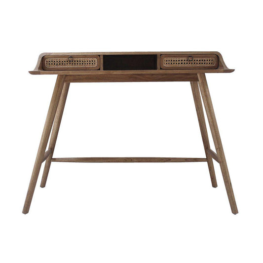 DRAPER MINDI WOOD 2 DRAWER DESK IN MINDY BROWN FINISH - MyChocolateWood