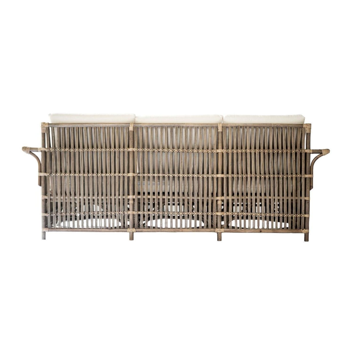 NAPOLI HAMPTONS STYLE 3-SEATER RATTAN SOFA IN ANTIQUE HONEY - MyChocolateWood