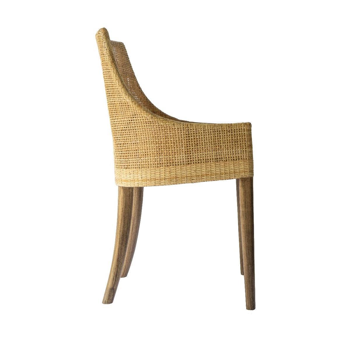 JENALLI HAMPTONS RATTAN DINING CHAIR/ LOUNGE CHAIR IN NATURAL