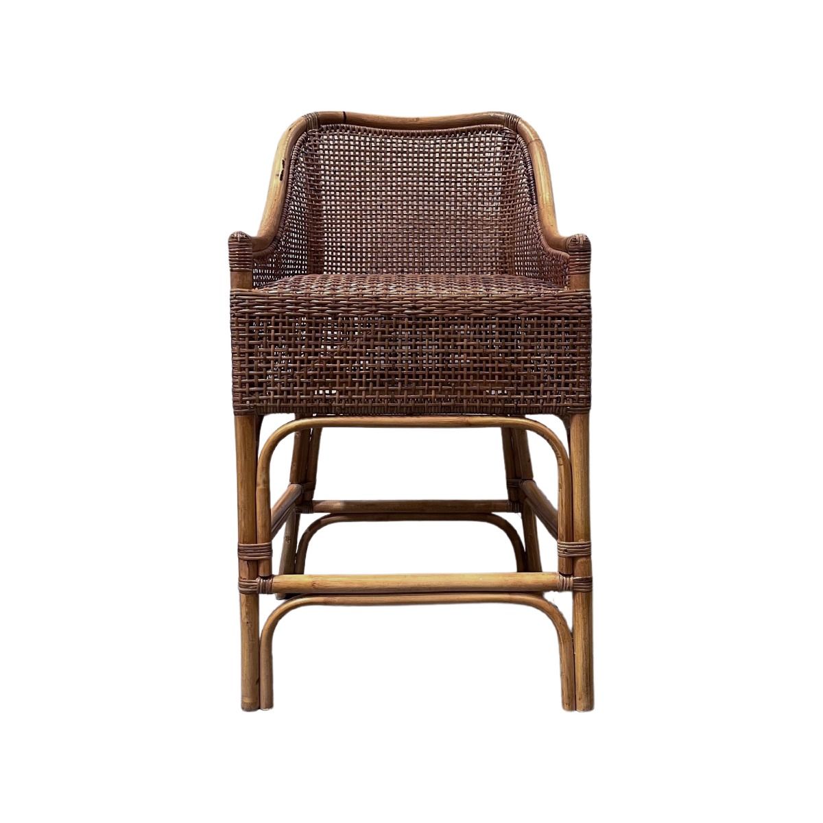 MALIBU HAMPTONS RATTAN COUNTER STOOL IN MANGO TEAK - MyChocolateWood