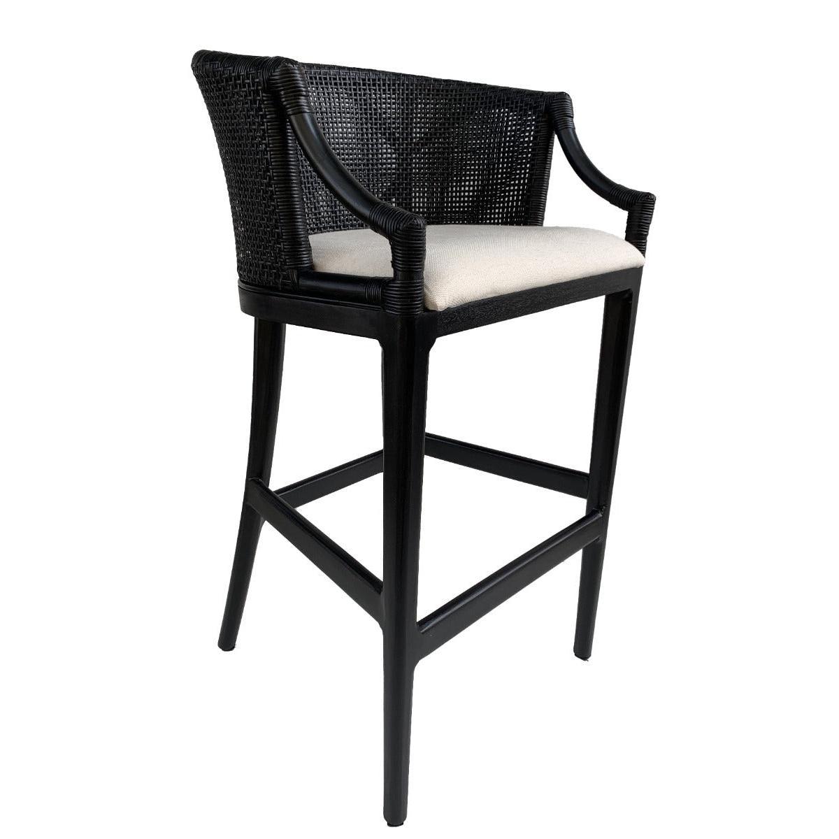 VANGUARD HAMPTONS COUNTER STOOL IN BLACK - MyChocolateWood