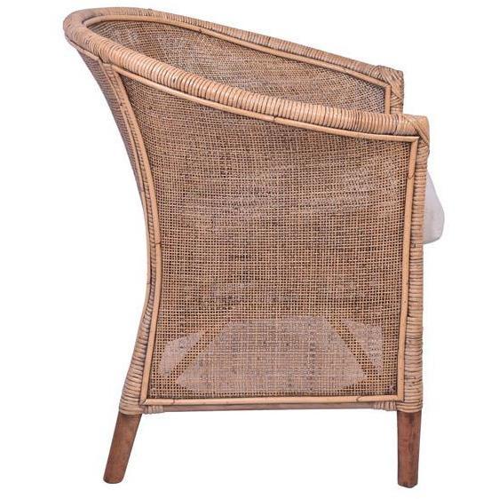 KARLA RATTAN ARMCHAIR LOUNGE CHAIR HONEY BROWN - MyChocolateWood