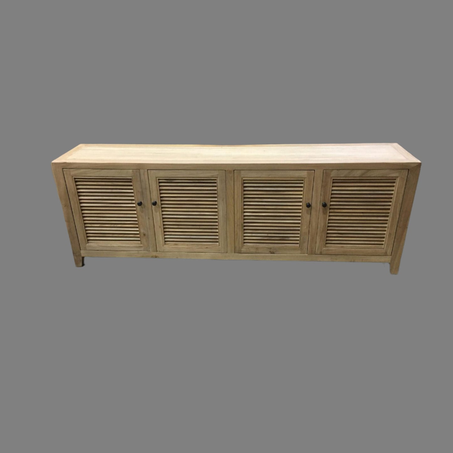 VILLA LOUVRE STYLE TALL TV/ENTERTAINMENT UNIT 4 DOORS IN RECYCLED ELM 200CM - MyChocolateWood