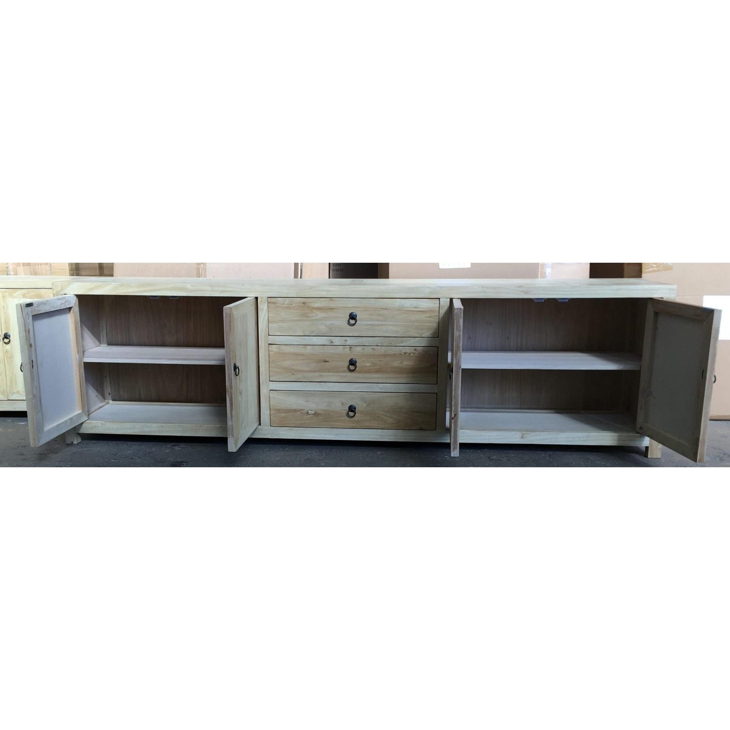 SHULI RECLAIMED ELM CHINESE ANTIQUE REPRODUCTION TV UNIT 250CM - MyChocolateWood