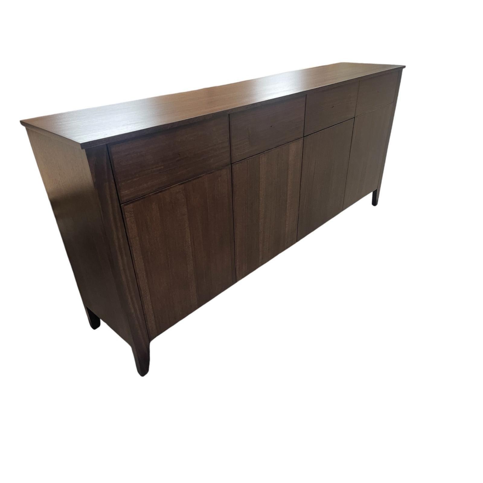 DYLAN AUSTRALIAN MADE TASSIE OAK 4 DOORS & 4 DRAWERS BUFFET/SIDEBOARD IN CHOCOLATE - MyChocolateWood