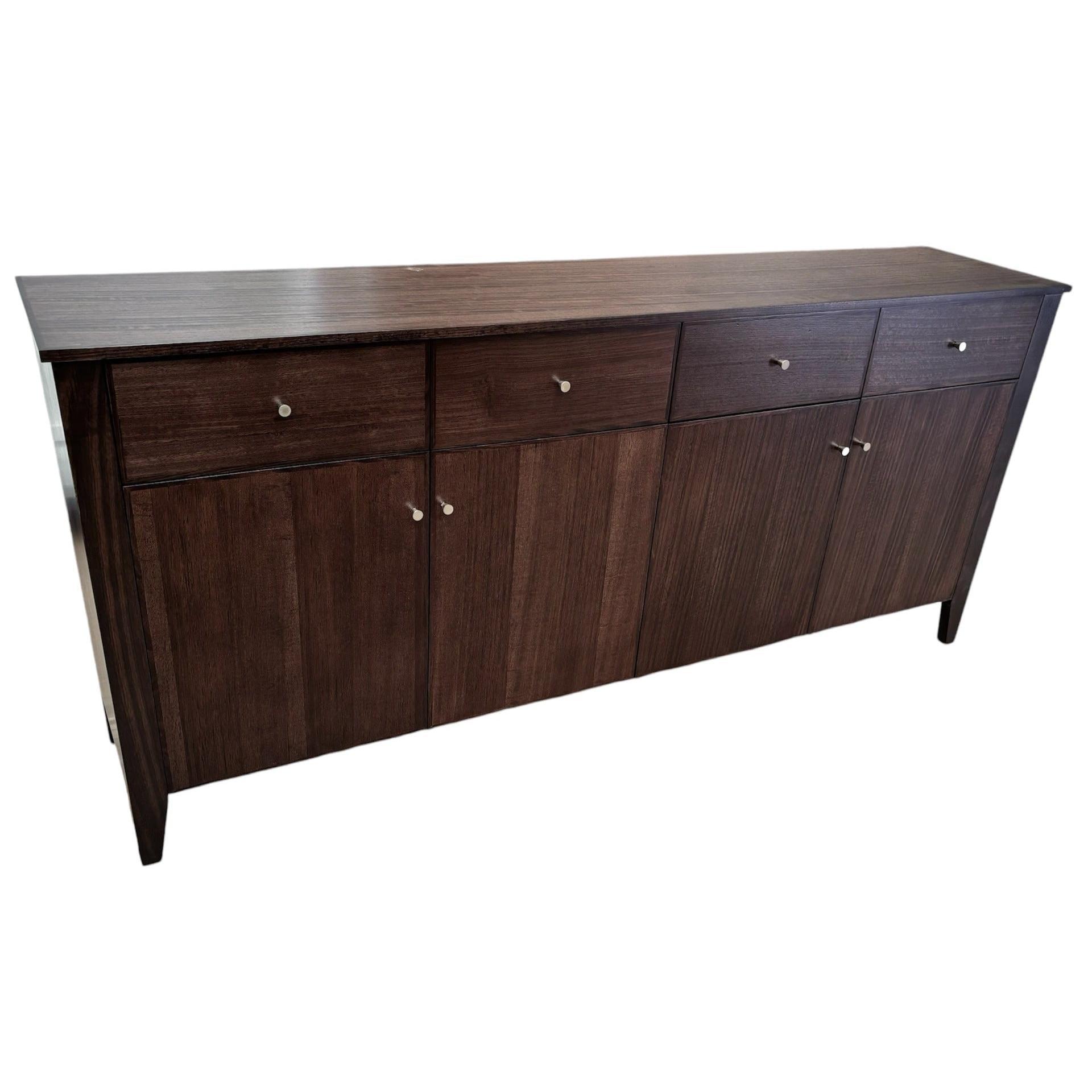 DYLAN AUSTRALIAN MADE TASSIE OAK 4 DOORS & 4 DRAWERS BUFFET/SIDEBOARD IN CHOCOLATE - MyChocolateWood