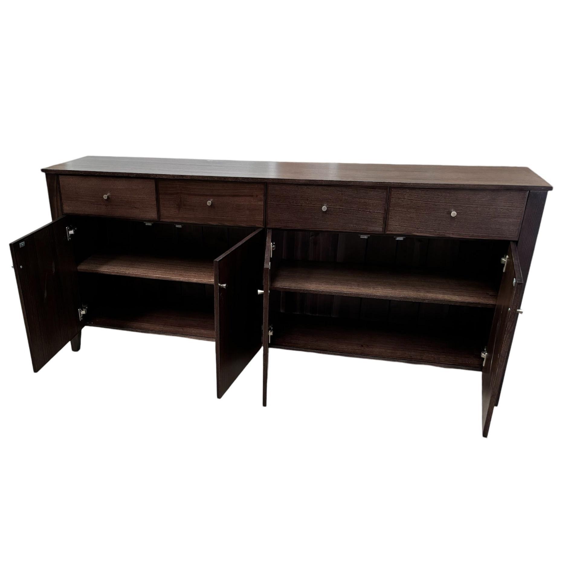 DYLAN AUSTRALIAN MADE TASSIE OAK 4 DOORS & 4 DRAWERS BUFFET/SIDEBOARD IN CHOCOLATE - MyChocolateWood