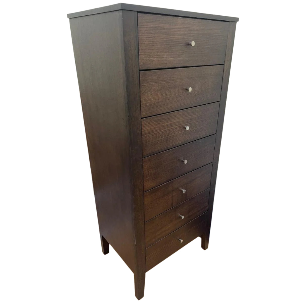DYLAN TASSIE OAK 7 DRAWERS NARROW TALLBOY IN CHOCOLATE AUSTRALIAN MADE TO ORDER - MyChocolateWood