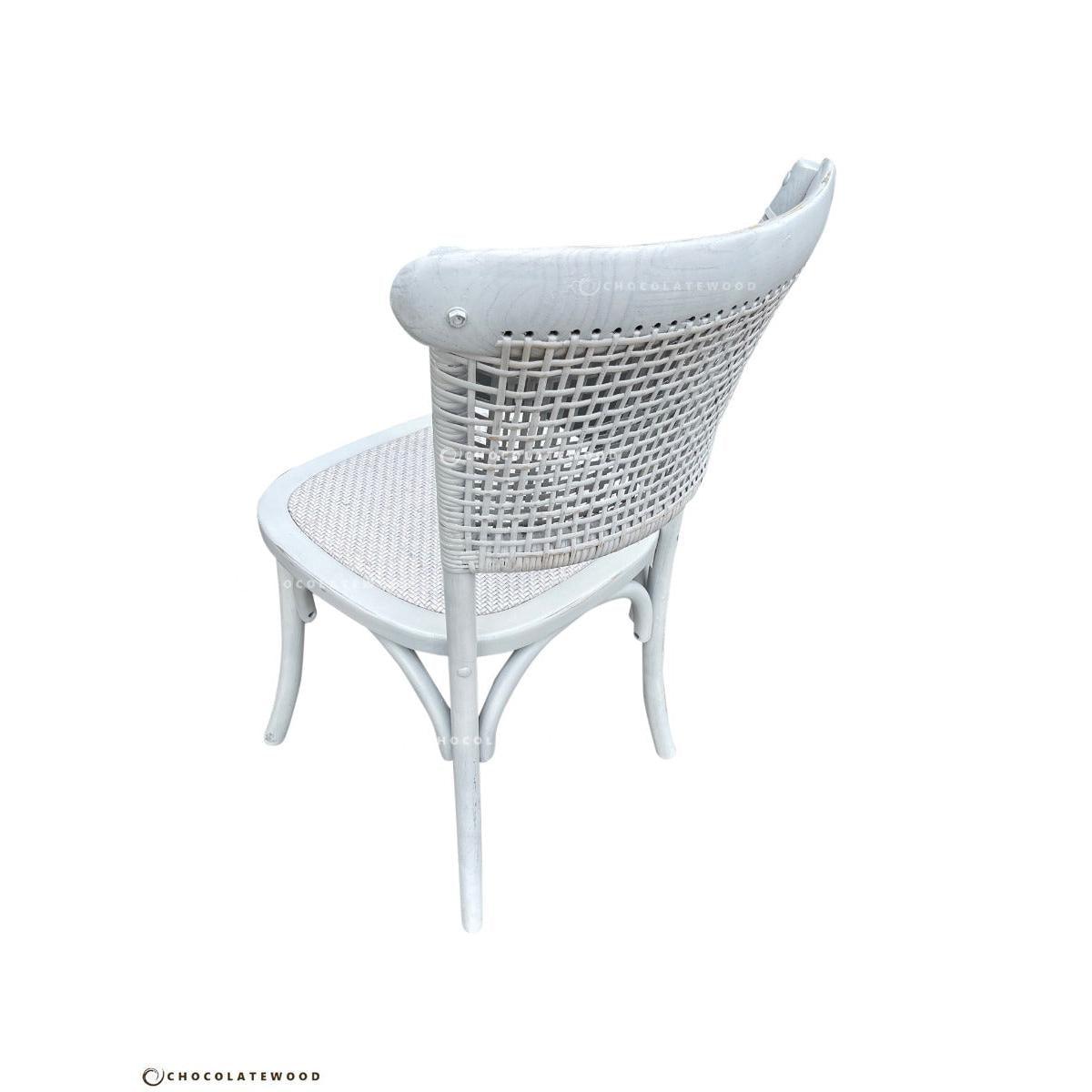 MARSEILLE RECYCLED ELM DINING CHAIR IN WHITE