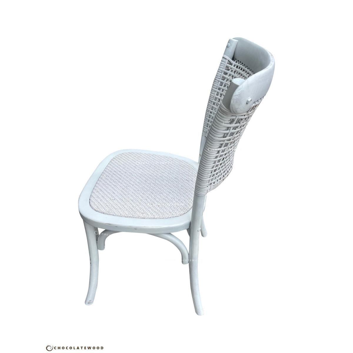 MARSEILLE RECYCLED ELM DINING CHAIR IN WHITE