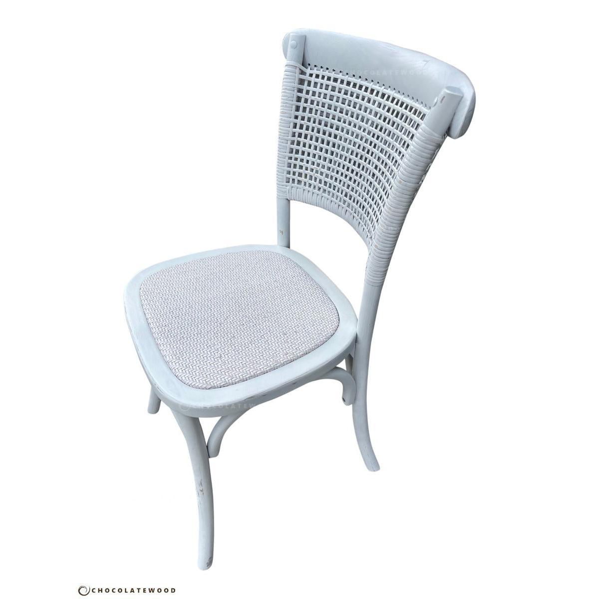 MARSEILLE RECYCLED ELM DINING CHAIR IN WHITE