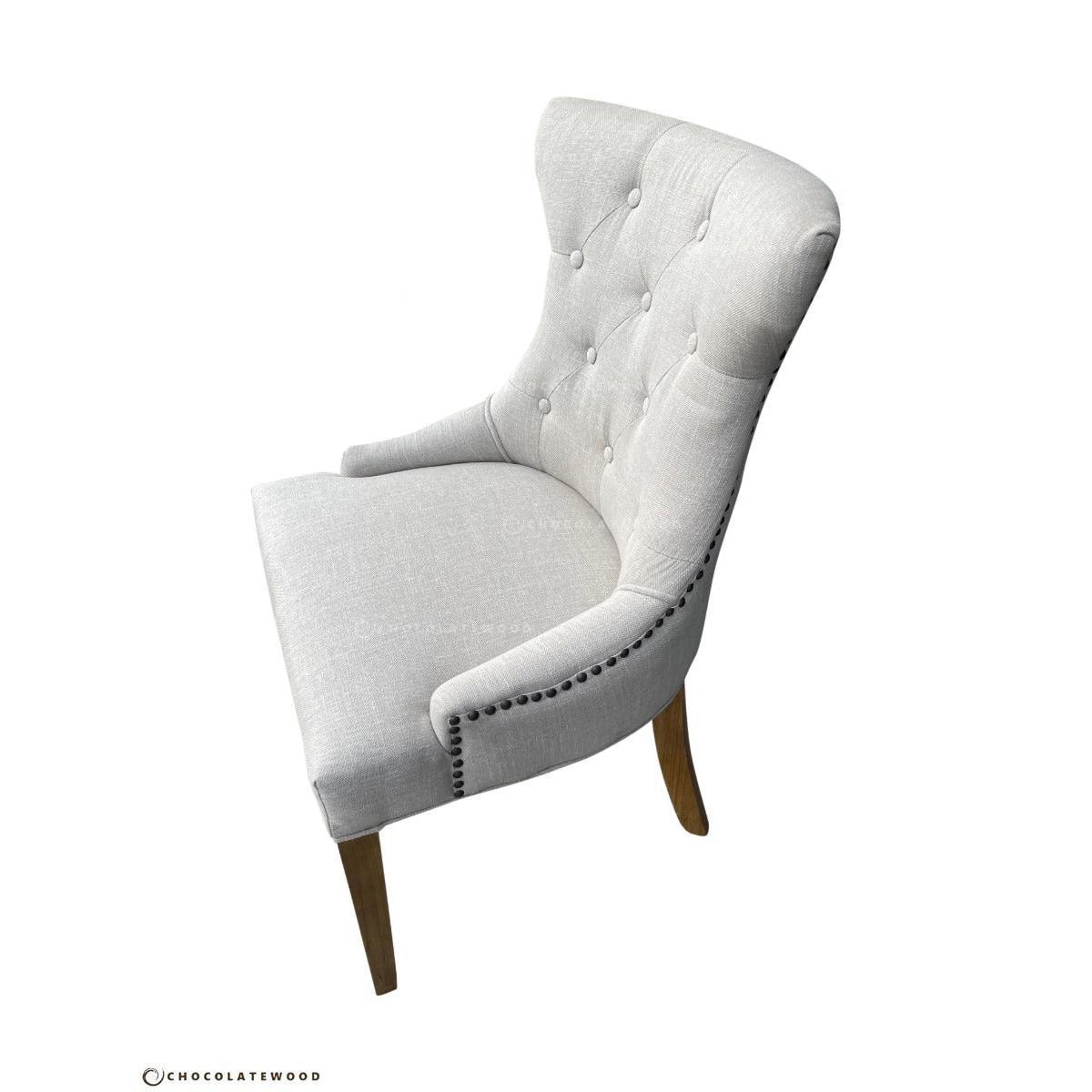 RIO SOLID OAK CHAIR IN FLAXEEN WITH OAK LEGS